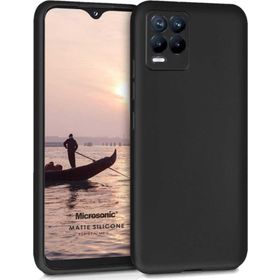Microsonic Matte Silicone Realme 8 Pro Siyah Kılıf