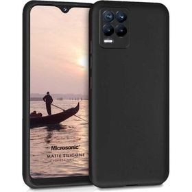 Microsonic Matte Silicone Realme 8 Pro Siyah Kılıf