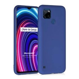 Microsonic Matte Silicone Realme C25Y Lacivert Kılıf