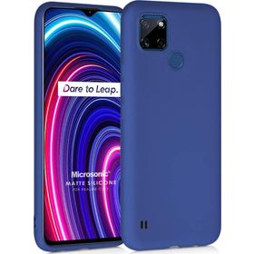 Microsonic Matte Silicone Realme C25Y Lacivert Kılıf