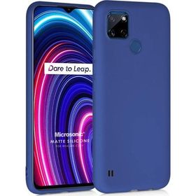 Microsonic Matte Silicone Realme C25Y Lacivert Kılıf