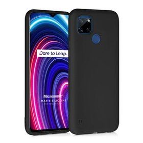 Microsonic Matte Silicone Realme C25Y Siyah Kılıf