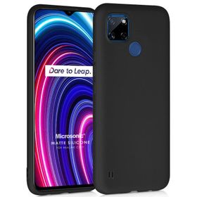 Microsonic Matte Silicone Realme C25Y Siyah Kılıf