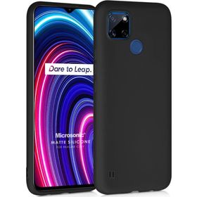 Microsonic Matte Silicone Realme C25Y Siyah Kılıf