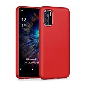 Microsonic Matte Silicone Reeder P13 Blue 2021 Kırmızı Cep Telefonu Kılıfı