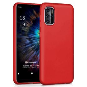 Microsonic Matte Silicone Reeder P13 Blue 2021 Kırmızı Cep Telefonu Kılıfı