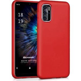 Microsonic Matte Silicone Reeder P13 Blue 2021 Kırmızı Cep Telefonu Kılıfı