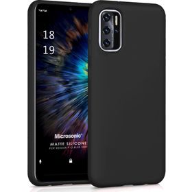 Microsonic Matte Silicone Reeder P13 Blue 2022 Siyah Cep Telefonu Kılıfı