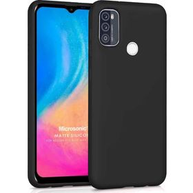 Microsonic Matte Silicone Reeder P13 Blue Max 2021 Siyah Cep Telefonu Kılıfı