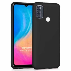 Microsonic Matte Silicone Reeder P13 Blue Max 2021 Siyah Cep Telefonu Kılıfı