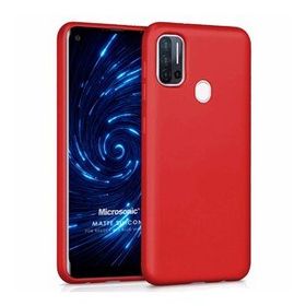 Microsonic Matte Silicone Reeder P13 Blue Max Pro Kırmızı Cep Telefonu Kılıfı