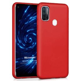 Microsonic Matte Silicone Reeder P13 Blue Max Pro Kırmızı Cep Telefonu Kılıfı