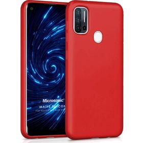 Microsonic Matte Silicone Reeder P13 Blue Max Pro Kırmızı Cep Telefonu Kılıfı