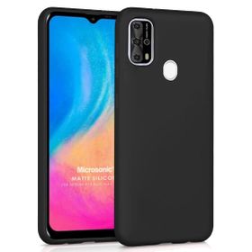 Microsonic Matte Silicone Reeder P13 Blue Max Pro Lite Siyah Cep Telefonu Kılıfı