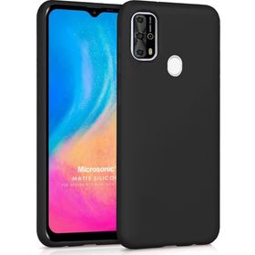 Microsonic Matte Silicone Reeder P13 Blue Max Pro Lite Siyah Cep Telefonu Kılıfı
