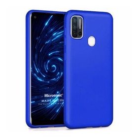 Microsonic Matte Silicone Reeder P13 Blue Max Pro Mavi Cep Telefonu Kılıfı
