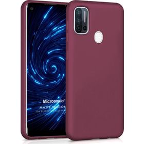Microsonic Matte Silicone Reeder P13 Blue Max Pro Mor Cep Telefonu Kılıfı