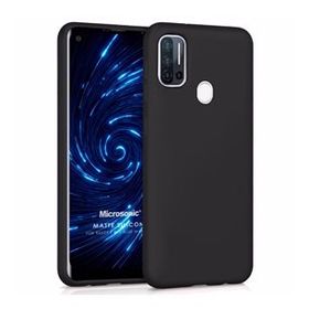 Microsonic Matte Silicone Reeder P13 Blue Max Pro Siyah Cep Telefonu Kılıfı