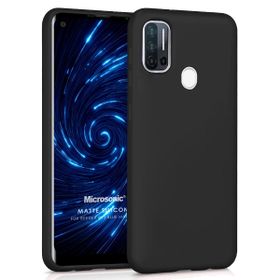 Microsonic Matte Silicone Reeder P13 Blue Max Pro Siyah Cep Telefonu Kılıfı