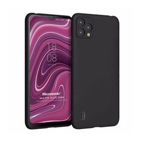 Microsonic Matte Silicone Reeder P13 Blue Plus 2022 Siyah Cep Telefonu Kılıfı