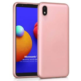 Microsonic Matte Silicone Samsung Galaxy A01 Core Mor Kılıf