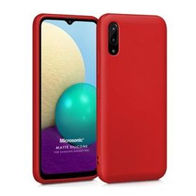 Microsonic Matte Silicone Samsung Galaxy A02 Kırmızı Kılıf