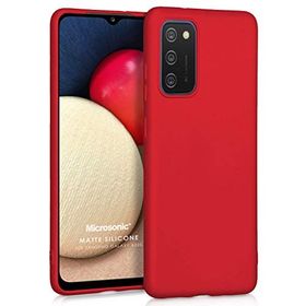 Microsonic Matte Silicone Samsung Galaxy A02S Kırmızı Kılıf