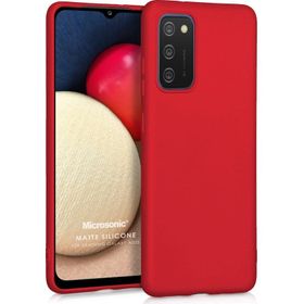 Microsonic Matte Silicone Samsung Galaxy A02S Kırmızı Kılıf