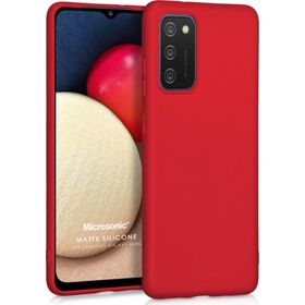 Microsonic Matte Silicone Samsung Galaxy A02S Kırmızı Kılıf