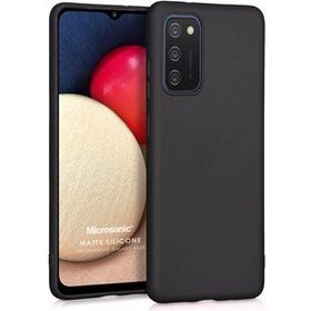Microsonic Matte Silicone Samsung Galaxy A02S Siyah Kılıf