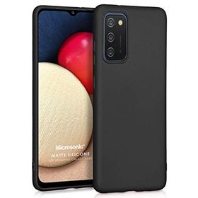 Microsonic Matte Silicone Samsung Galaxy A02S Siyah Kılıf