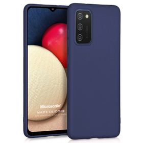 Microsonic Matte Silicone Samsung Galaxy A02S Siyah Kılıf