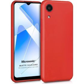 Microsonic Matte Silicone Samsung Galaxy A03 Core Kırmızı Kılıf