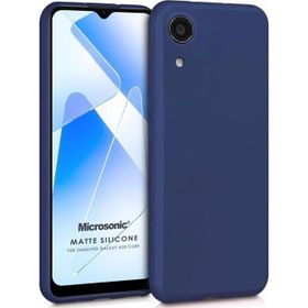 Microsonic Matte Silicone Samsung Galaxy A03 Core Lacivert Kılıf
