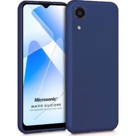 Microsonic Matte Silicone Samsung Galaxy A03 Core Lacivert Kılıf