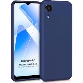 Microsonic Matte Silicone Samsung Galaxy A03 Core Lacivert Kılıf