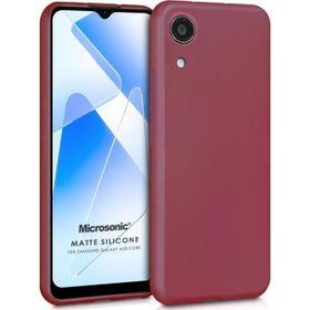 Microsonic Matte Silicone Samsung Galaxy A03 Core Mor Cep Telefonu Kılıfı