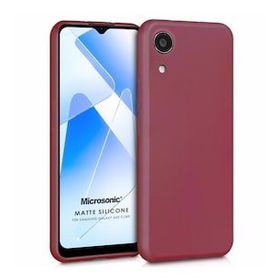 Microsonic Matte Silicone Samsung Galaxy A03 Core Mor Cep Telefonu Kılıfı