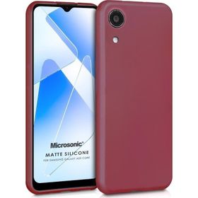 Microsonic Matte Silicone Samsung Galaxy A03 Core Mor Cep Telefonu Kılıfı