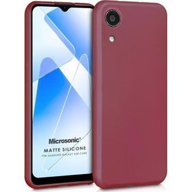 Microsonic Matte Silicone Samsung Galaxy A03 Core Mor Cep Telefonu Kılıfı