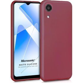 Microsonic Matte Silicone Samsung Galaxy A03 Core Mor Cep Telefonu Kılıfı