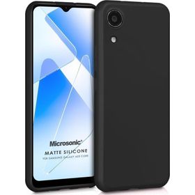 Microsonic Matte Silicone Samsung Galaxy A03 Core Siyah Kılıf