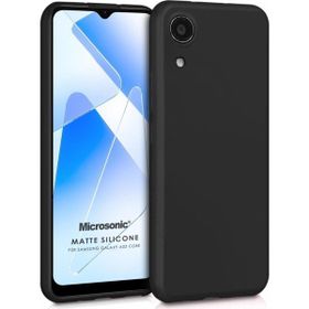Microsonic Matte Silicone Samsung Galaxy A03 Core Siyah Kılıf