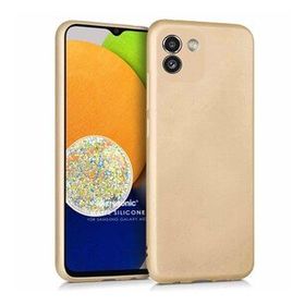Microsonic Matte Silicone Samsung Galaxy A03 Gold Kılıf