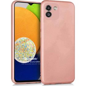 Microsonic Matte Silicone Samsung Galaxy A03 Gold Kılıf