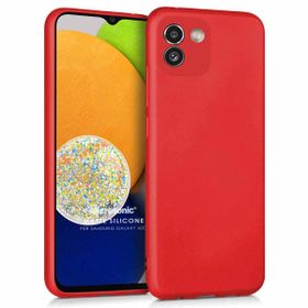 Microsonic Matte Silicone Samsung Galaxy A03 Kırmızı Kılıf