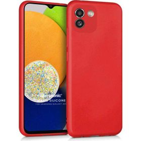 Microsonic Matte Silicone Samsung Galaxy A03 Kırmızı Kılıf