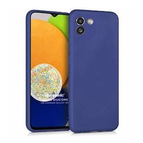 Microsonic Matte Silicone Samsung Galaxy A03 Lacivert Kılıf