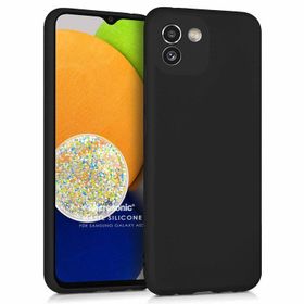 Microsonic Matte Silicone Samsung Galaxy A03 Lacivert Kılıf