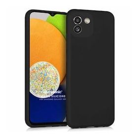 Microsonic Matte Silicone Samsung Galaxy A03 Siyah Kılıf